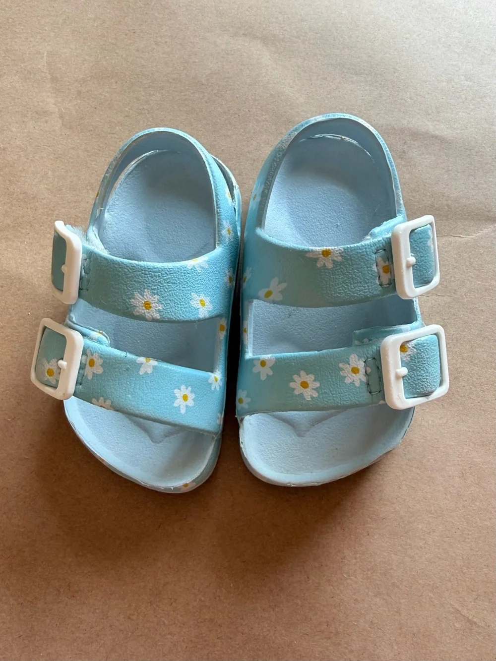 2 for $10 Kids Blue Daisy Buckle Sandals